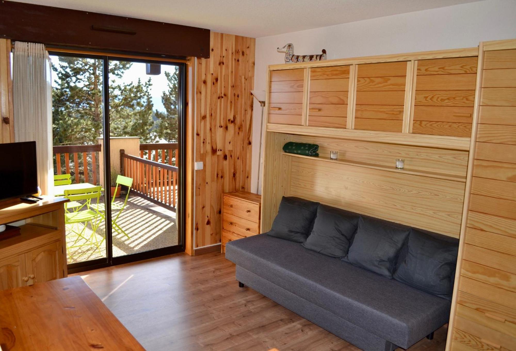 Studio Cabine Chaleureux A Pyrenees 2000 - Wifi Et Parking Prive Bolquere Экстерьер фото